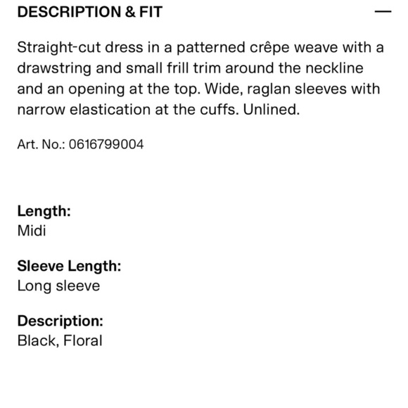 H&M Crepe Dress with pockets. Excellent Condtion - Picture 5 of 9